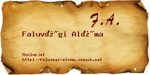 Faluvégi Alóma névjegykártya